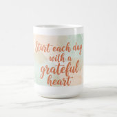 Dankbares Herz Inspirierende Kaffeetasse (Mittel)