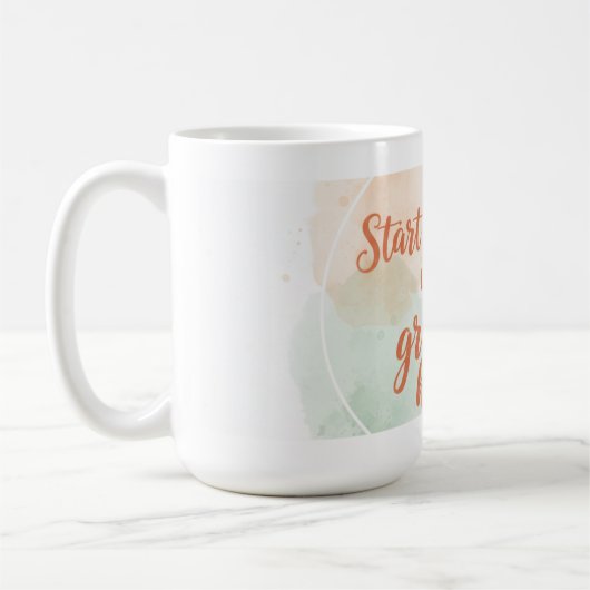 Dankbares Herz Inspirierende Kaffeetasse (Links)