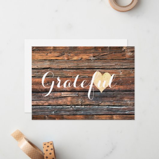 Dankbares Herz - Mitteilungskarten (Vorderseite/Rückseite Beispiel)