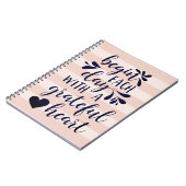 Dankbares Herz | Preisangebot für handgeschriebene Notizblock (Linke Seite)