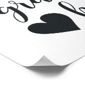 Dankbares Herz | Preisangebot für handgeschriebene Poster (Ecke)