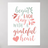 Dankbares Herz | Preisangebot für handgeschriebene Poster (Vorne)