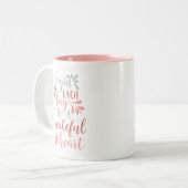 Dankbares Herz Zweifarbige Tasse (Vorderseite Links)