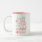 Dankbares Herz Zweifarbige Tasse (Links)