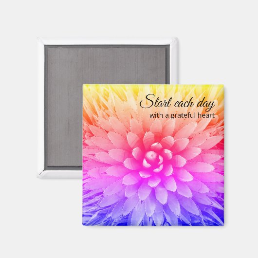 Dankbares Herzblatt Magnet (Vorderseite/Rückseite)