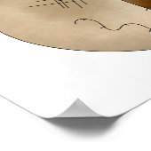 Dankbares Herzensblatt signieren/drucken Poster (Ecke)