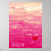 Dankbares Herzplakat Poster (Vorne)