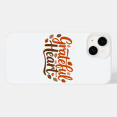 Dankbares Herztypografie-Design Case-Mate iPhone Hülle (Rückseite (Horizontal))