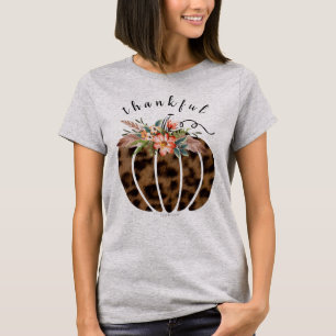 Dankbares Leopard Fall Pumpkin Erntedank Shirt