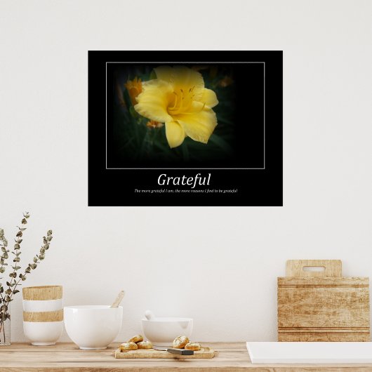 Dankbares Motivation Poster (Küche)