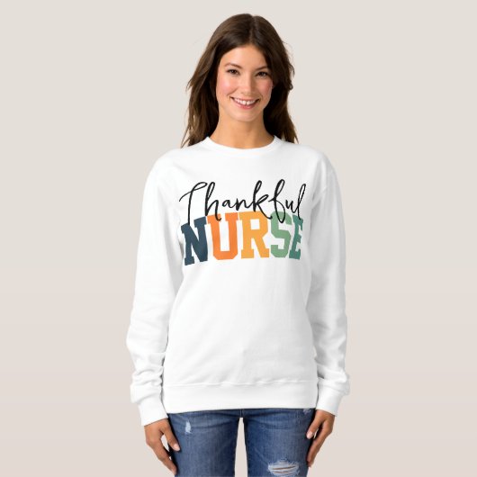 Dankbares Nurse Sweatshirt, Fall - Erntedank Sweatshirt (Vorne ganz)