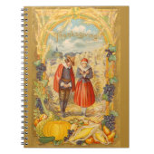 Dankbares Pilgrims Erntedank Notebook Notizblock (Vorderseite)