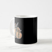 Dankbares Pumpkin Happy Thanksgiving Day Kaffeetasse (Vorderseite Links)