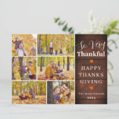 Dankbares Rustic Fall Erntedank Familienunternehme Feiertagskarte (Stehend Vorderseite)