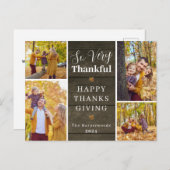 Dankbares Rustic Fall Erntedank Familienunternehme Feiertagspostkarte (Vorne/Hinten)