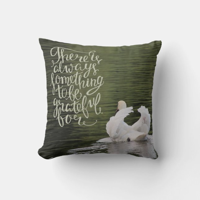 Dankbares Schwan-Kissen Kissen (Vorderseite)