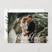 Dankbares Script Boho Wedding Vielen Dank Postkarte (Vorne/Hinten)