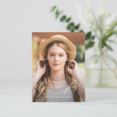 Dankbares Script Foto Abschluss Vielen Dank Postkarte (Stehend Vorderseite)