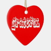 Dankbares Sprichwort Graffiti Style Typografie Keramik Ornament (Rechts)