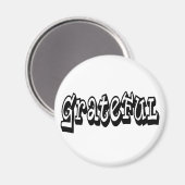 Dankbares Sprichwort Graffiti Style Typografie Magnet (Vorderseite/Rückseite)