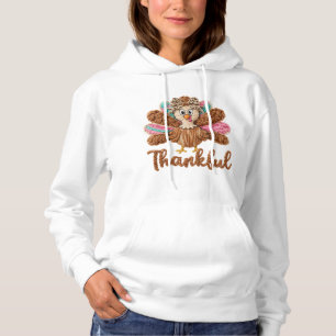 Dankbares Truthahn-Design – Latch Hook-Yarn-Häkeln Hoodie