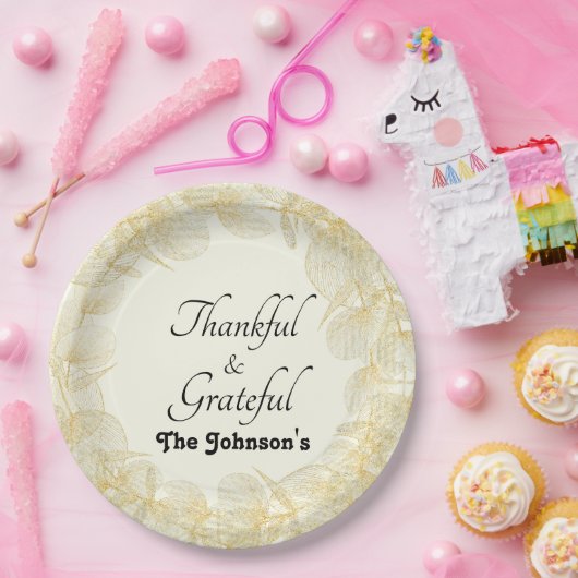 Dankbares und dankbares Herbstfest Abendessen Part Pappteller (Party)