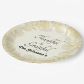 Dankbares und dankbares Herbstfest Abendessen Part Pappteller (Schrägansicht)