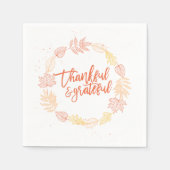 Dankbares und dankbares Papier Napkins Serviette (Vorderseite)