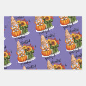 Dankbares und dankbares Set von 3 Packpapierblätte Geschenkpapier Set (Vorderseite)