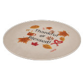 Dankbares und gesegnetes Herbstdesign Schneidebrett (Ecke)