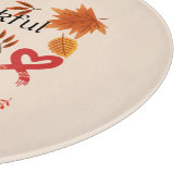 Dankbares und gesegnetes Herbstdesign Schneidebrett (Ecke)