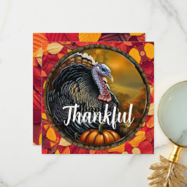 Dankbares und türkisches Erntedank Menü Dankeskarte