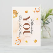 Dankbares Weiden: Eine Dankeschön-Karte für die Tü Einladung (Stehend Vorderseite)