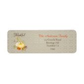 Dankbares Zitat Decorative Pumpkin-Rücksendeadress (Vorne)