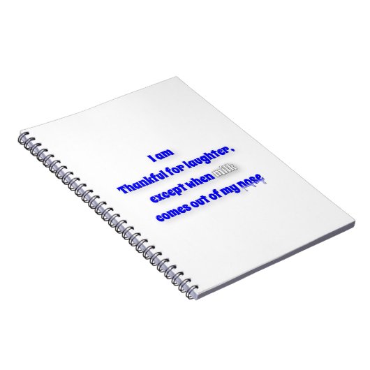 Dankbares Zitat - Ich bin dankbar für das Lachen,  Notizblock (Rechte Seite)