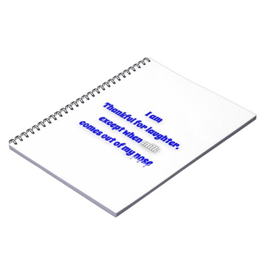 Dankbares Zitat - Ich bin dankbar für das Lachen,  Notizblock (Linke Seite)