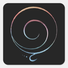 Dankbarkeit 1 quadratischer aufkleber