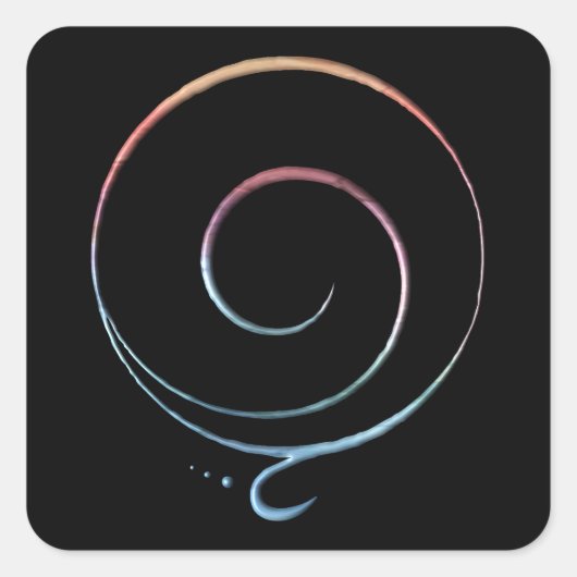 Dankbarkeit 1 quadratischer aufkleber (Vorderseite)