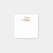 *~* Dankbarkeit Affirmation Rose Gold I BIN DANKFU Post-it Klebezettel (Vorderseite)