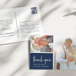 Dankbarkeit an die Marine Hochzeitsszenario Foto Postkarte