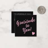 Dankbarkeit an Sie! QR-Code des Kunden Mitteilungskarte (Vorderseite/Rückseite Beispiel)