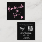 Dankbarkeit an Sie! QR-Code des Kunden Mitteilungskarte (Vorne/Hinten)