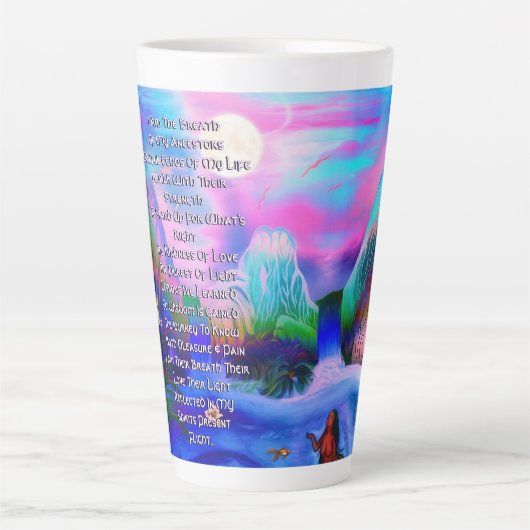 Dankbarkeit Ancestor Gedicht Latte Tasse (Vorderseite)