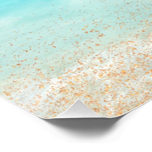 Dankbarkeit ändert alles an der tropischen Strandp Poster (Ecke)