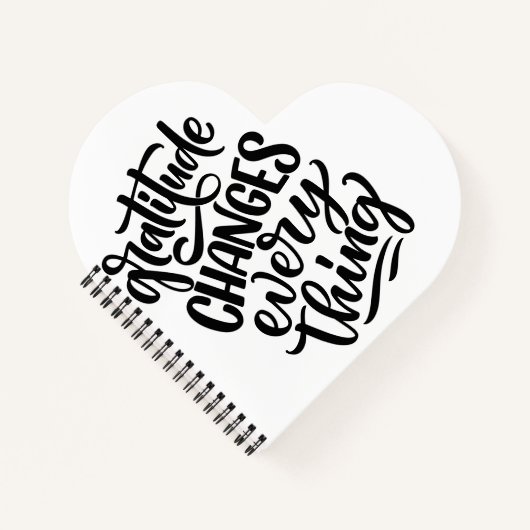 Dankbarkeit ändert alles notizblock (Vorderseite)