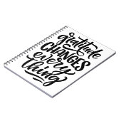 Dankbarkeit ändert alles notizblock (Linke Seite)