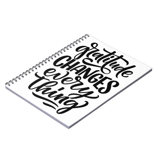 Dankbarkeit ändert alles notizblock (Linke Seite)