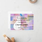 Dankbarkeit Art Card Mitteilungskarte (Vorderseite/Rückseite Beispiel)