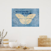 Dankbarkeit Attitude Butterfly Poster (Küche)