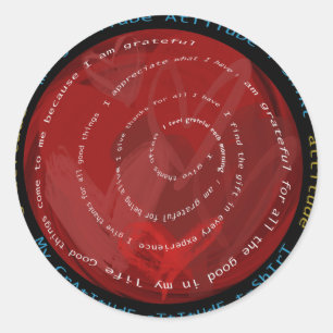 Dankbarkeit Attitude Runder Aufkleber